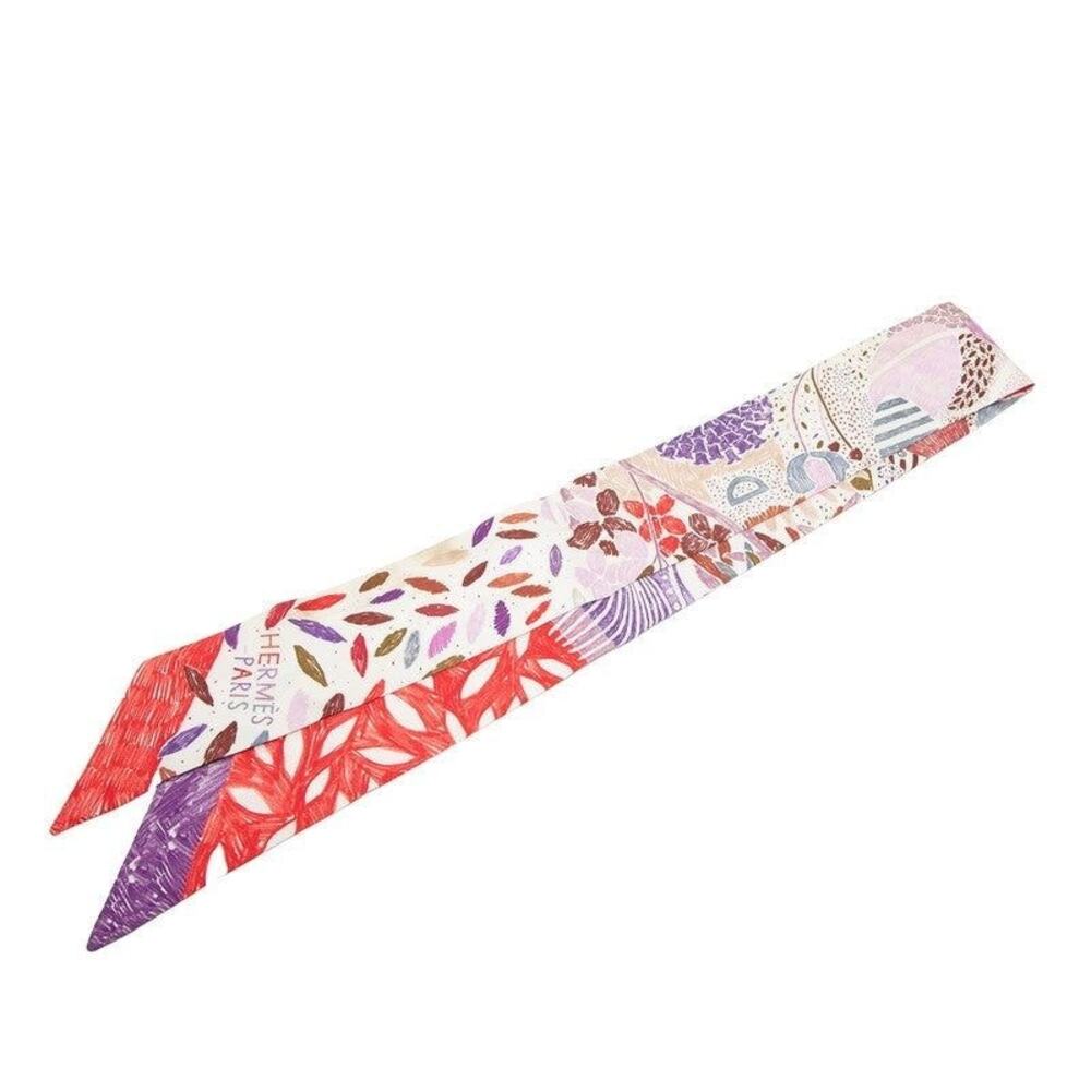Hermes Twilly Chacun Fait Son Nid Scarf Multicolor